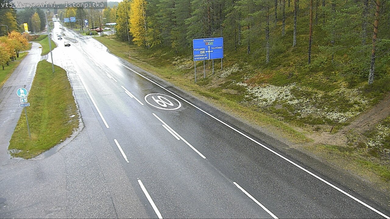 Weather Camera Image Väg 5 Hyrynsalmi, Istonpitkä, Hyrynsalmi, Kainuu