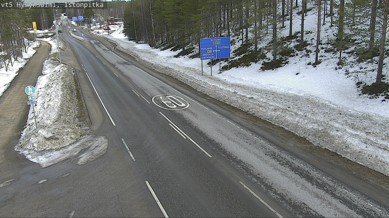 Weather Camera Image Road 5 Hyrynsalmi, Istonpitkä, Hyrynsalmi, Kainuu