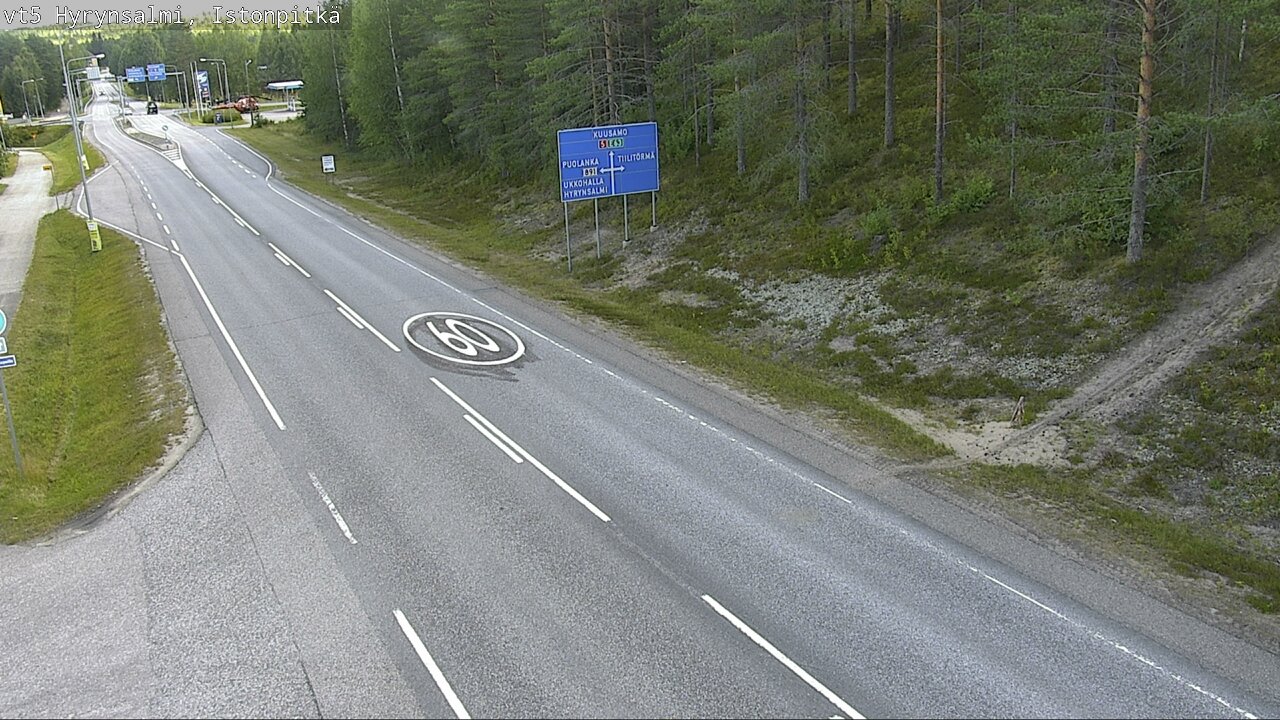 Weather Camera Image Road 5 Hyrynsalmi, Istonpitkä, Hyrynsalmi, Kainuu