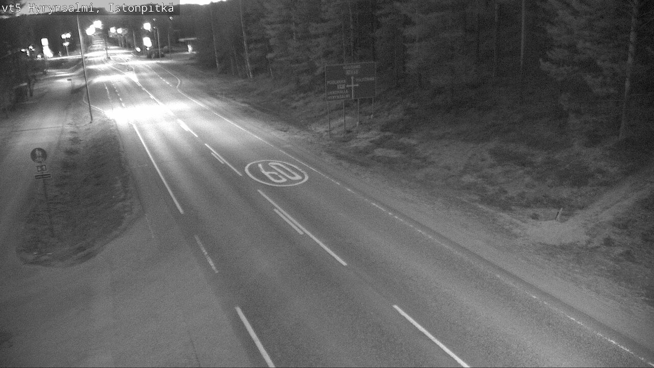 Weather Camera Image Road 5 Hyrynsalmi, Istonpitkä, Hyrynsalmi, Kainuu