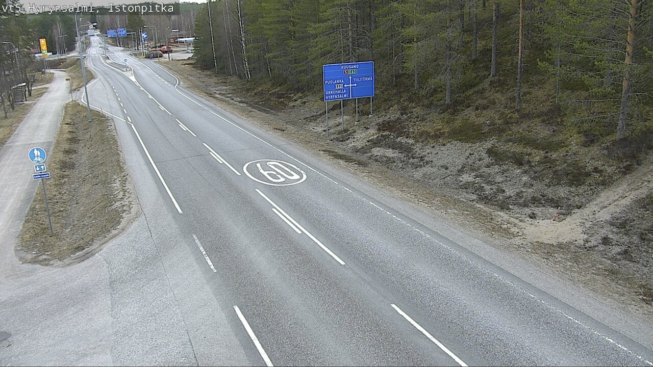 Weather Camera Image Road 5 Hyrynsalmi, Istonpitkä, Hyrynsalmi, Kainuu