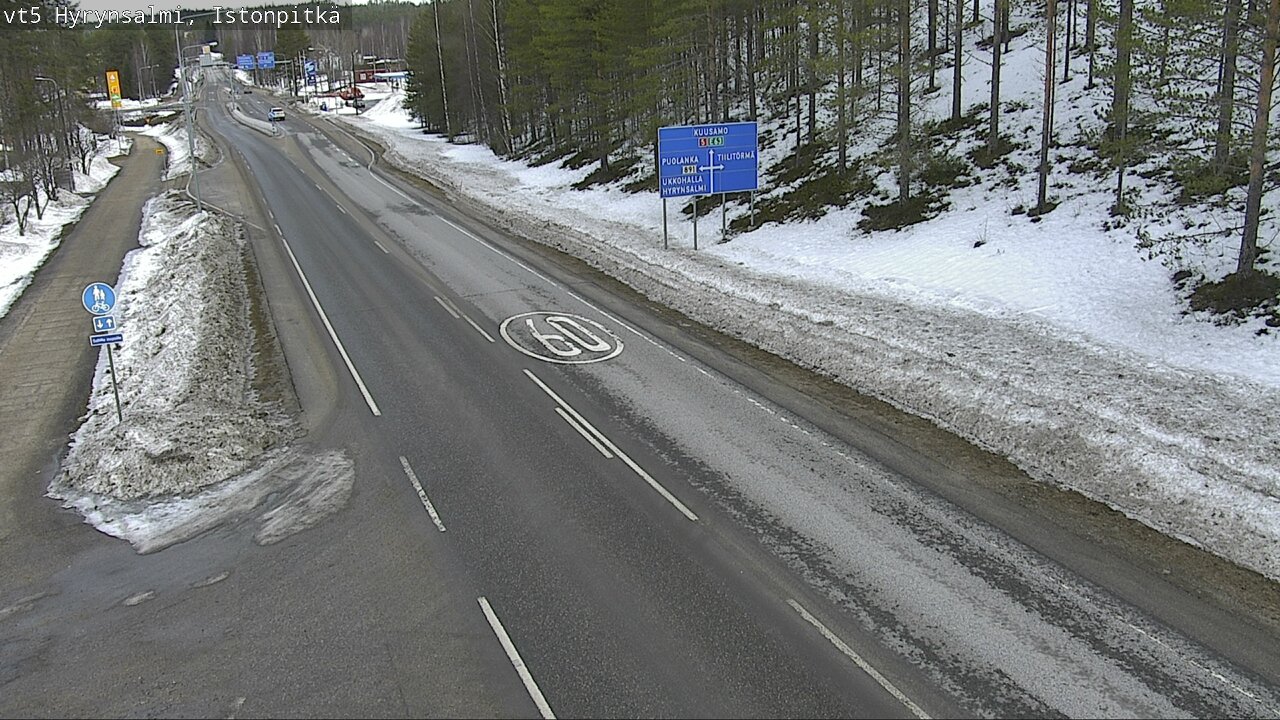 Weather Camera Image Road 5 Hyrynsalmi, Istonpitkä, Hyrynsalmi, Kainuu