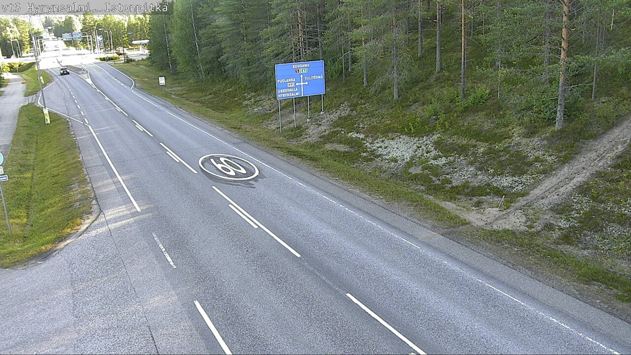 Weather Camera Image Road 5 Hyrynsalmi, Istonpitkä, Hyrynsalmi, Kainuu