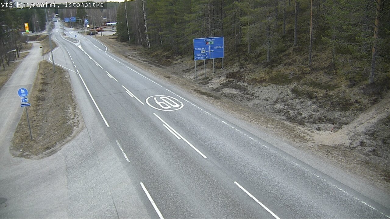 Weather Camera Image Road 5 Hyrynsalmi, Istonpitkä, Hyrynsalmi, Kainuu