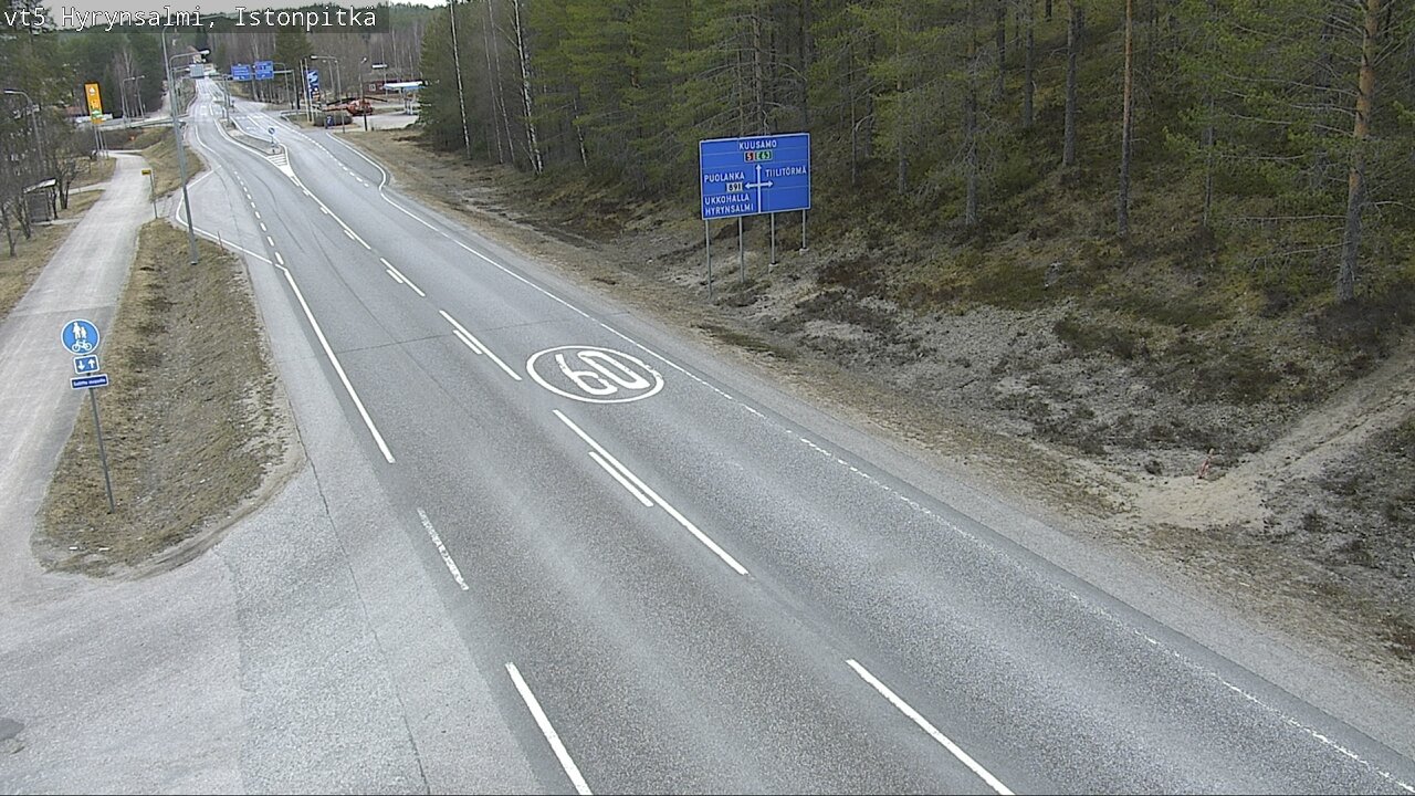 Weather Camera Image Road 5 Hyrynsalmi, Istonpitkä, Hyrynsalmi, Kainuu