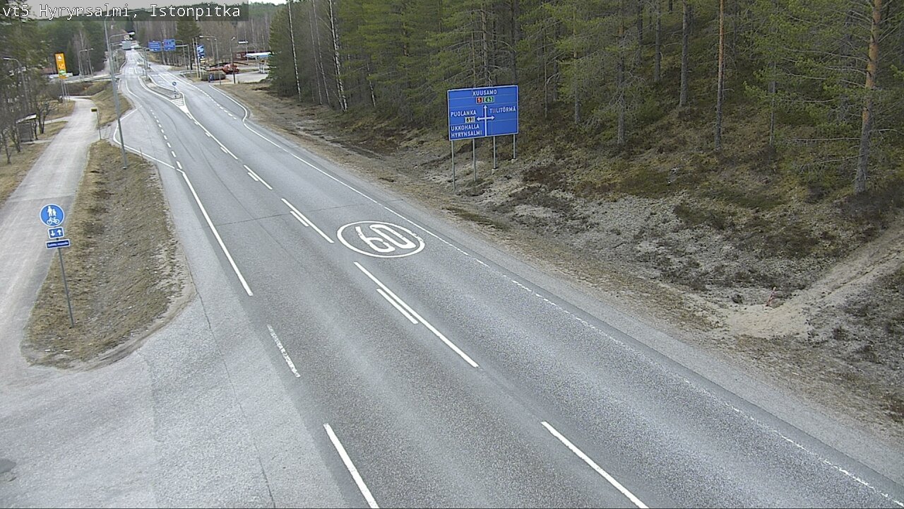 Weather Camera Image Road 5 Hyrynsalmi, Istonpitkä, Hyrynsalmi, Kainuu