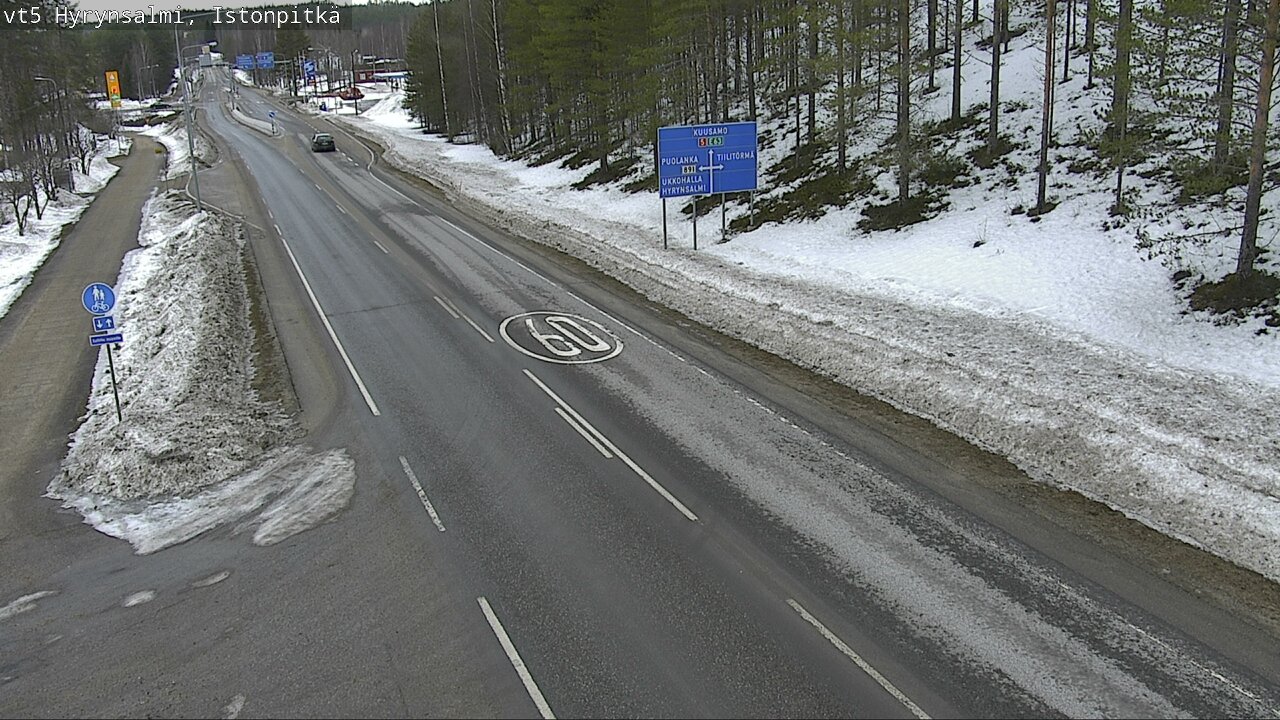 Weather Camera Image Road 5 Hyrynsalmi, Istonpitkä, Hyrynsalmi, Kainuu