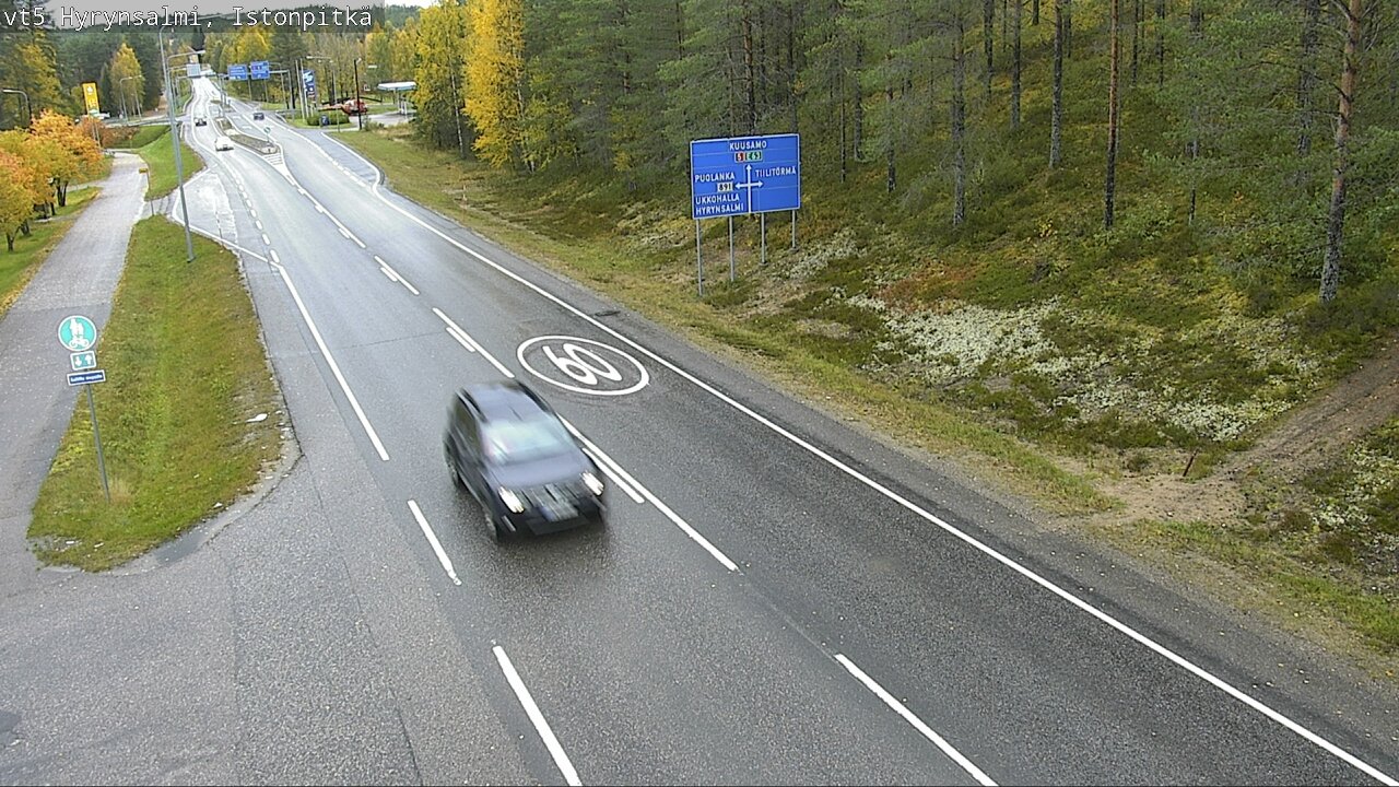 Weather Camera Image Road 5 Hyrynsalmi, Istonpitkä, Hyrynsalmi, Kainuu