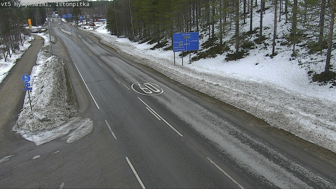 Weather Camera Image Road 5 Hyrynsalmi, Istonpitkä, Hyrynsalmi, Kainuu