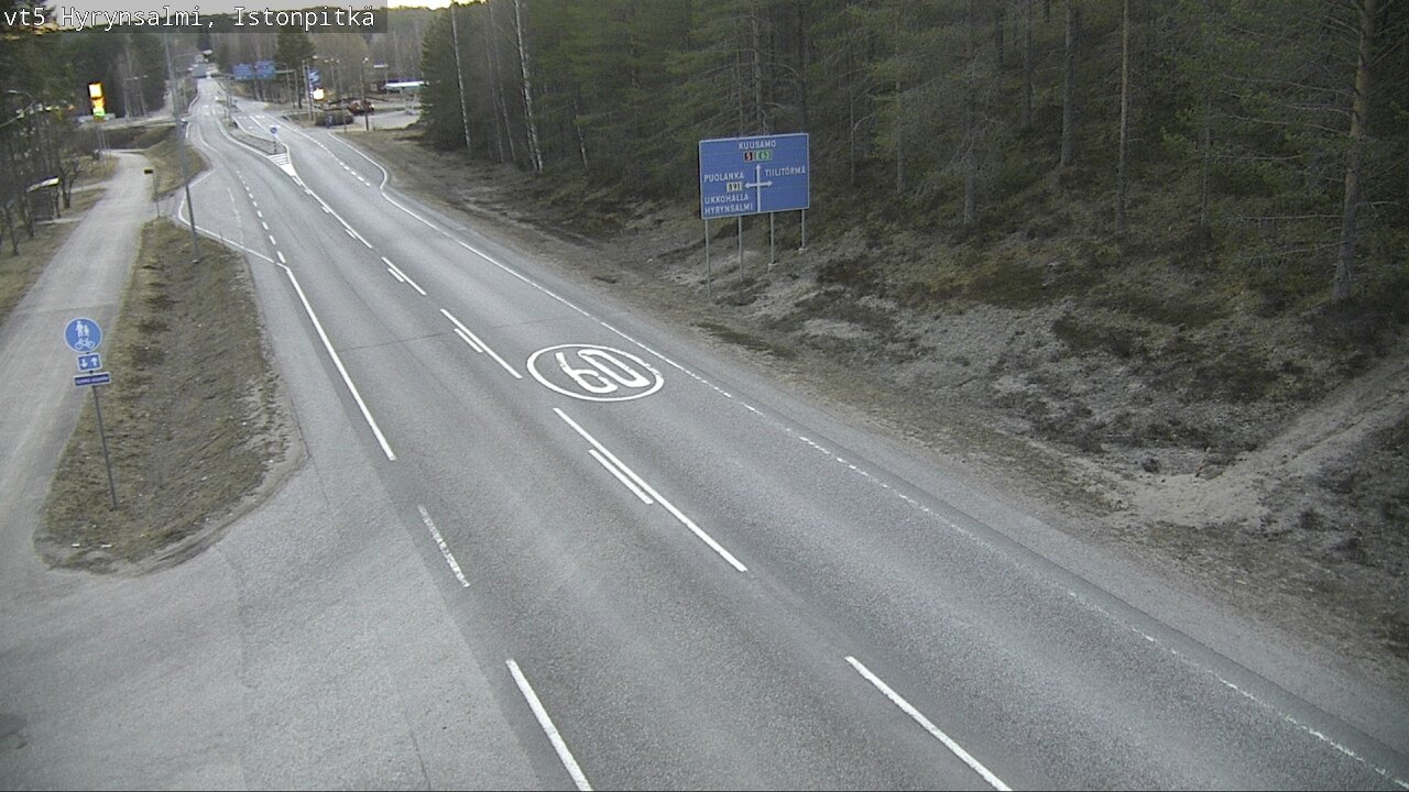 Weather Camera Image Road 5 Hyrynsalmi, Istonpitkä, Hyrynsalmi, Kainuu