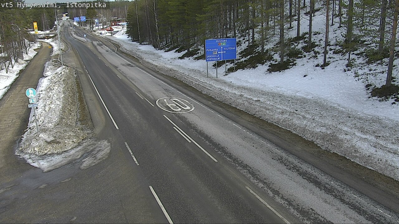 Weather Camera Image Road 5 Hyrynsalmi, Istonpitkä, Hyrynsalmi, Kainuu