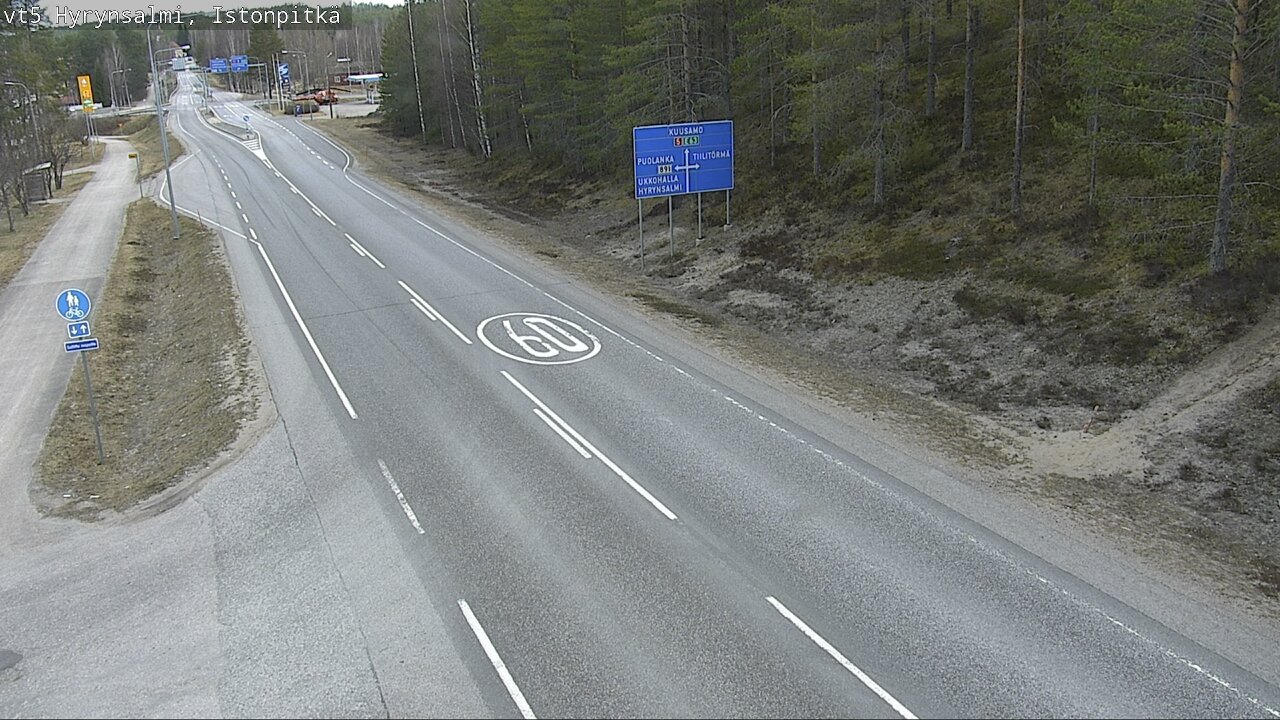 Weather Camera Image Road 5 Hyrynsalmi, Istonpitkä, Hyrynsalmi, Kainuu