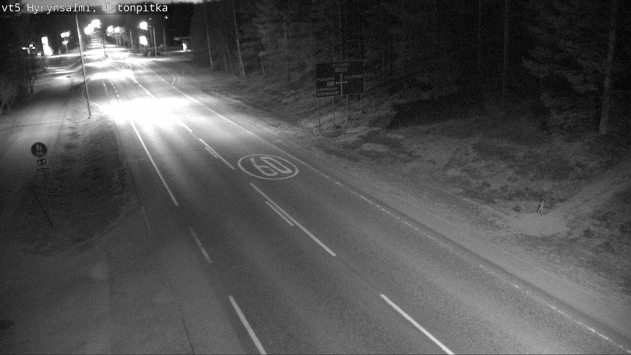 Weather Camera Image Väg 5 Hyrynsalmi, Istonpitkä, Hyrynsalmi, Kainuu