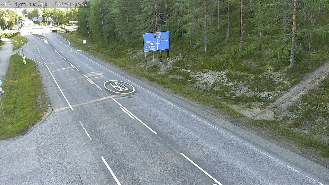Weather Camera Image Road 5 Hyrynsalmi, Istonpitkä, Hyrynsalmi, Kainuu