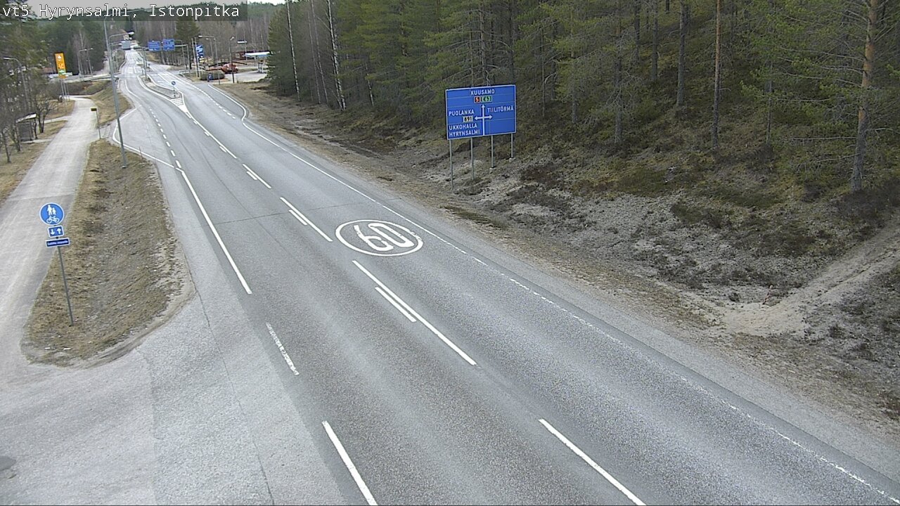 Weather Camera Image Road 5 Hyrynsalmi, Istonpitkä, Hyrynsalmi, Kainuu