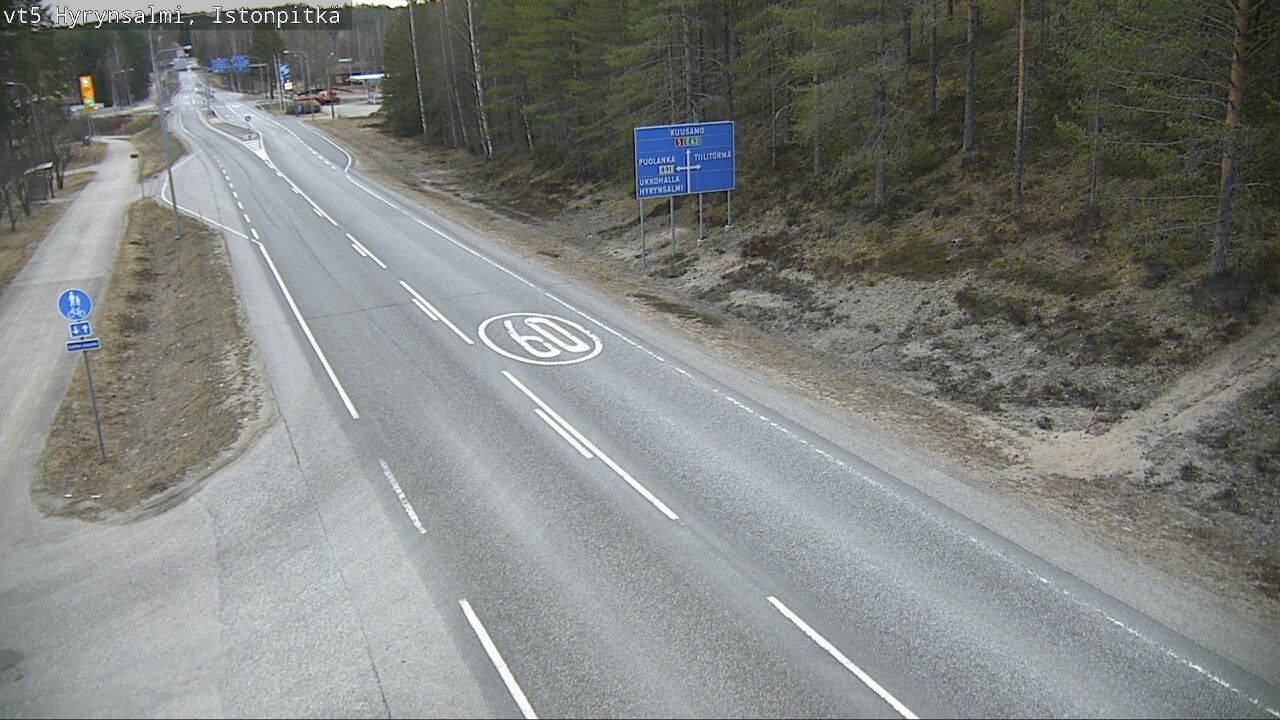 Weather Camera Image Road 5 Hyrynsalmi, Istonpitkä, Hyrynsalmi, Kainuu