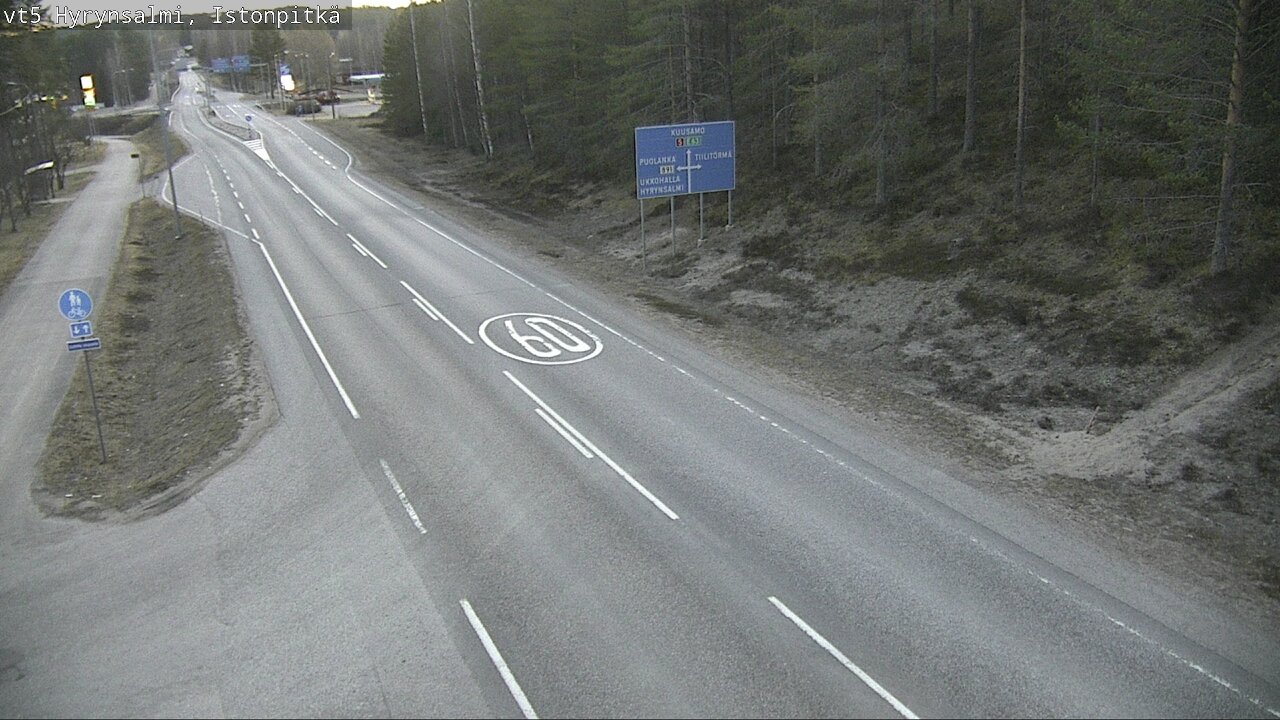 Weather Camera Image Road 5 Hyrynsalmi, Istonpitkä, Hyrynsalmi, Kainuu