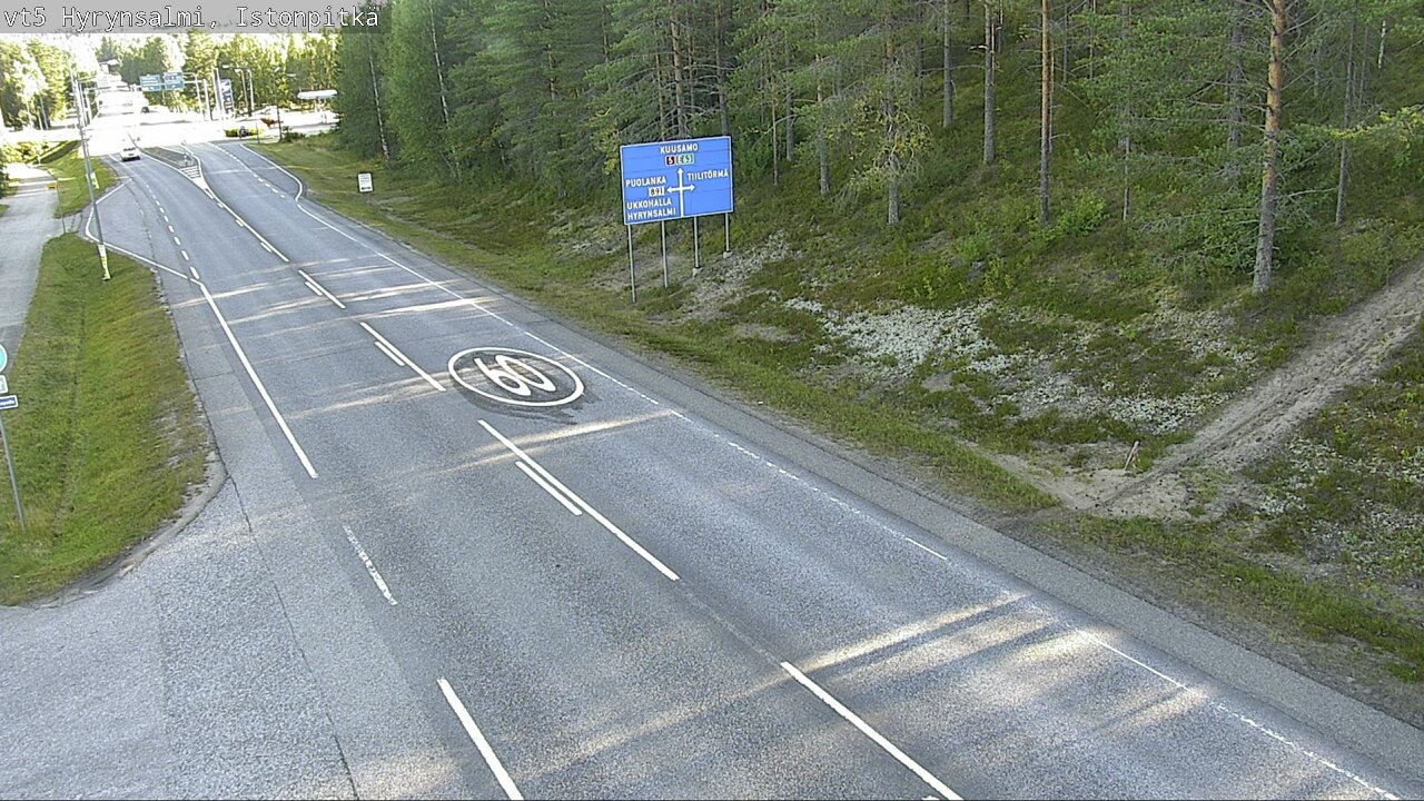 Weather Camera Image Road 5 Hyrynsalmi, Istonpitkä, Hyrynsalmi, Kainuu