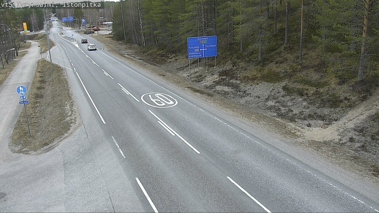 Weather Camera Image Road 5 Hyrynsalmi, Istonpitkä, Hyrynsalmi, Kainuu