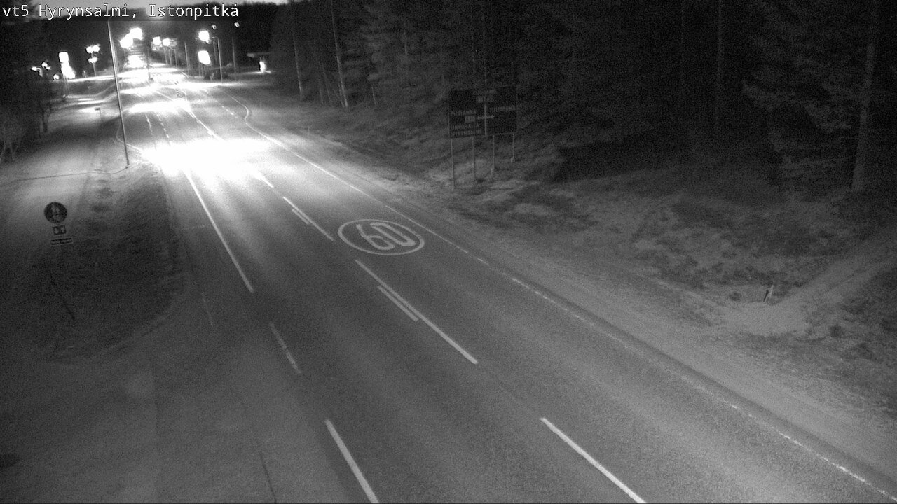 Weather Camera Image Väg 5 Hyrynsalmi, Istonpitkä, Hyrynsalmi, Kainuu