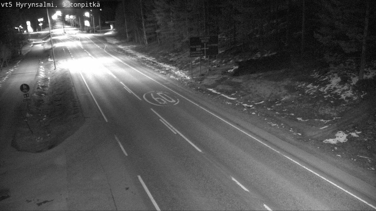 Weather Camera Image Väg 5 Hyrynsalmi, Istonpitkä, Hyrynsalmi, Kainuu
