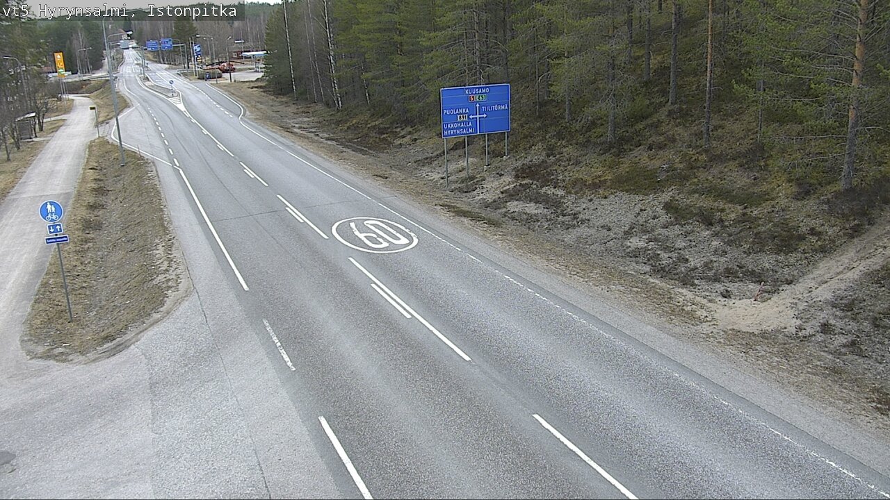 Weather Camera Image Road 5 Hyrynsalmi, Istonpitkä, Hyrynsalmi, Kainuu