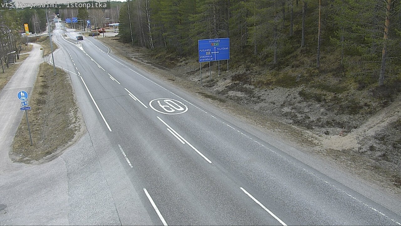 Weather Camera Image Road 5 Hyrynsalmi, Istonpitkä, Hyrynsalmi, Kainuu