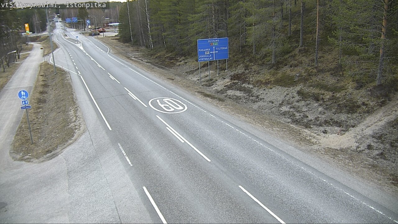 Weather Camera Image Road 5 Hyrynsalmi, Istonpitkä, Hyrynsalmi, Kainuu