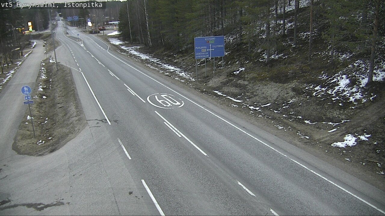 Weather Camera Image Road 5 Hyrynsalmi, Istonpitkä, Hyrynsalmi, Kainuu