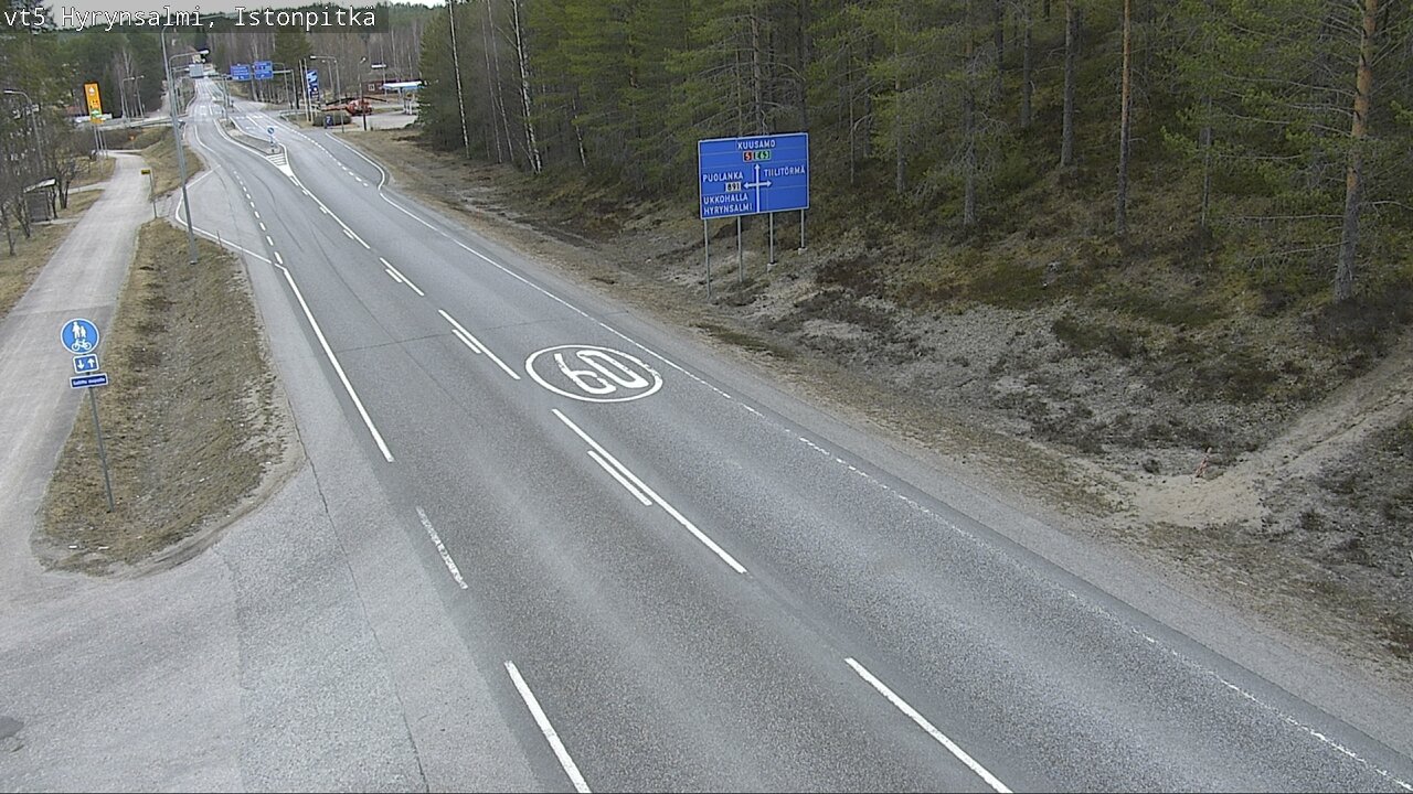 Weather Camera Image Road 5 Hyrynsalmi, Istonpitkä, Hyrynsalmi, Kainuu