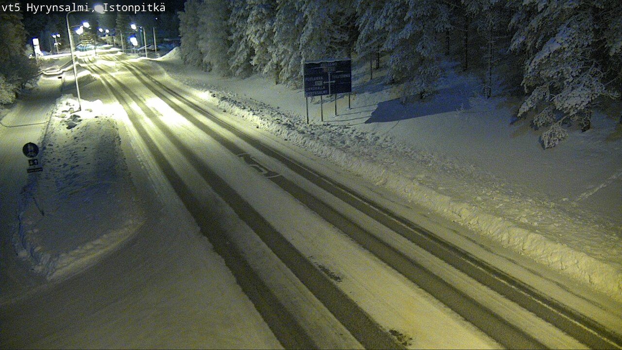 Weather Camera Image Väg 5 Hyrynsalmi, Istonpitkä, Hyrynsalmi, Kainuu