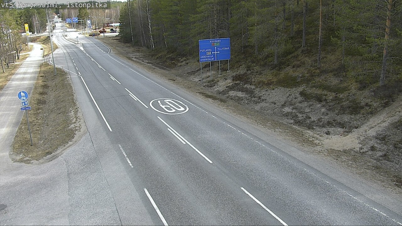 Weather Camera Image Road 5 Hyrynsalmi, Istonpitkä, Hyrynsalmi, Kainuu