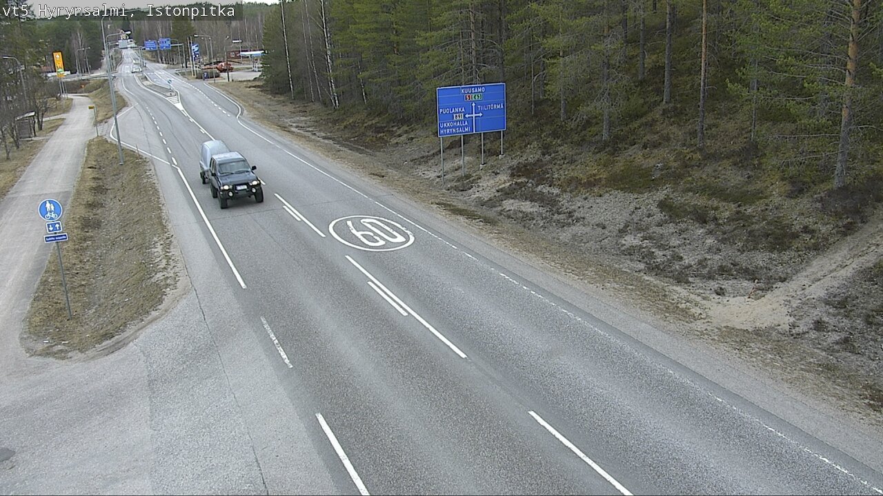 Weather Camera Image Road 5 Hyrynsalmi, Istonpitkä, Hyrynsalmi, Kainuu
