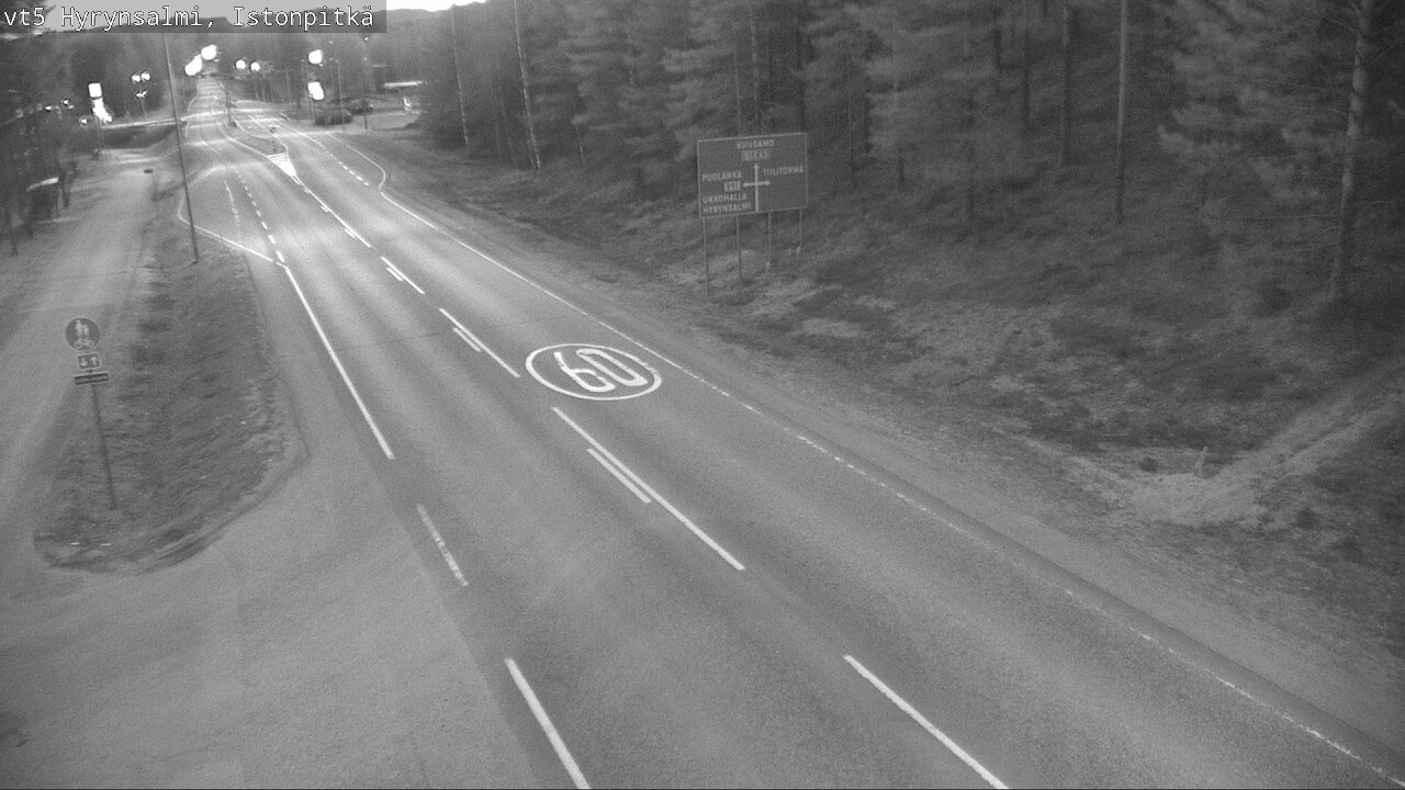 Weather Camera Image Road 5 Hyrynsalmi, Istonpitkä, Hyrynsalmi, Kainuu