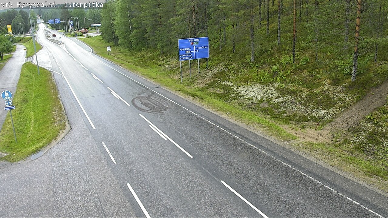 Weather Camera Image Väg 5 Hyrynsalmi, Istonpitkä, Hyrynsalmi, Kainuu