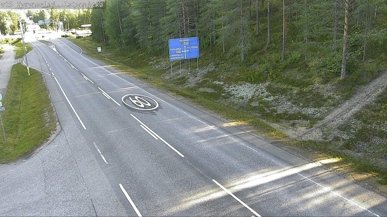 Weather Camera Image Road 5 Hyrynsalmi, Istonpitkä, Hyrynsalmi, Kainuu