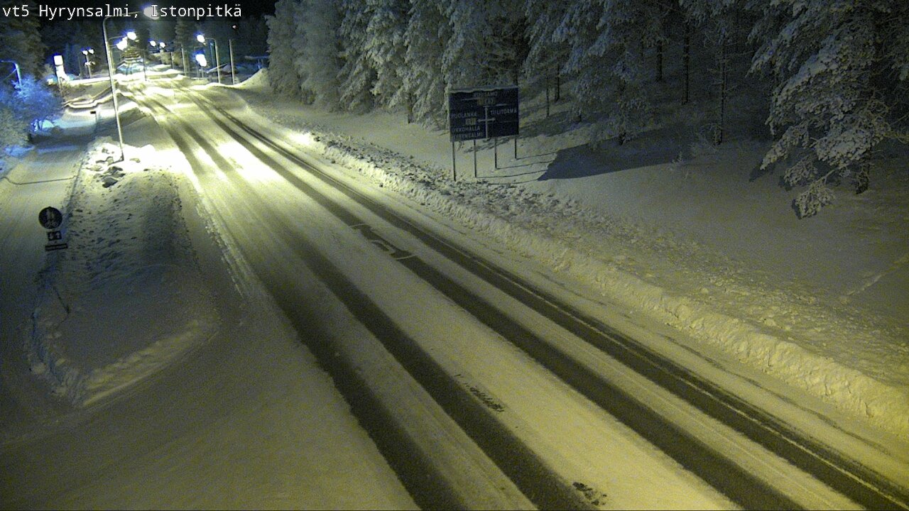 Weather Camera Image Väg 5 Hyrynsalmi, Istonpitkä, Hyrynsalmi, Kainuu