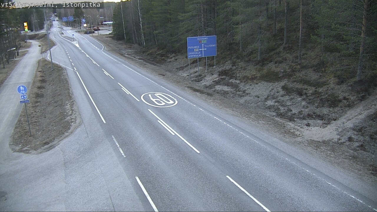 Weather Camera Image Road 5 Hyrynsalmi, Istonpitkä, Hyrynsalmi, Kainuu