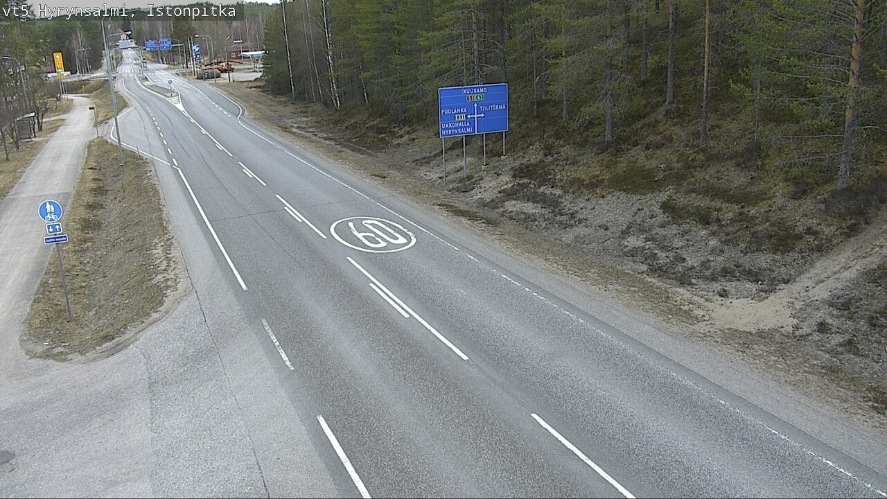Weather Camera Image Road 5 Hyrynsalmi, Istonpitkä, Hyrynsalmi, Kainuu