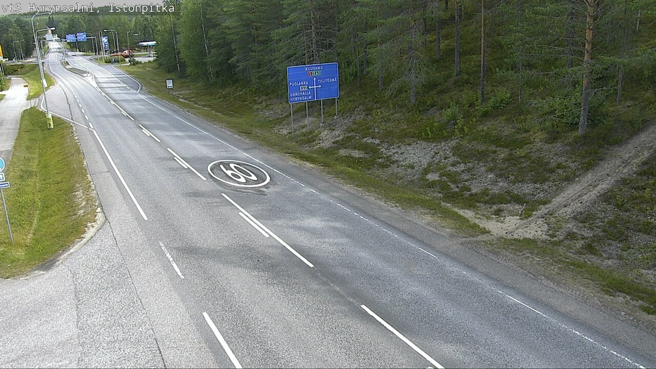 Weather Camera Image Road 5 Hyrynsalmi, Istonpitkä, Hyrynsalmi, Kainuu