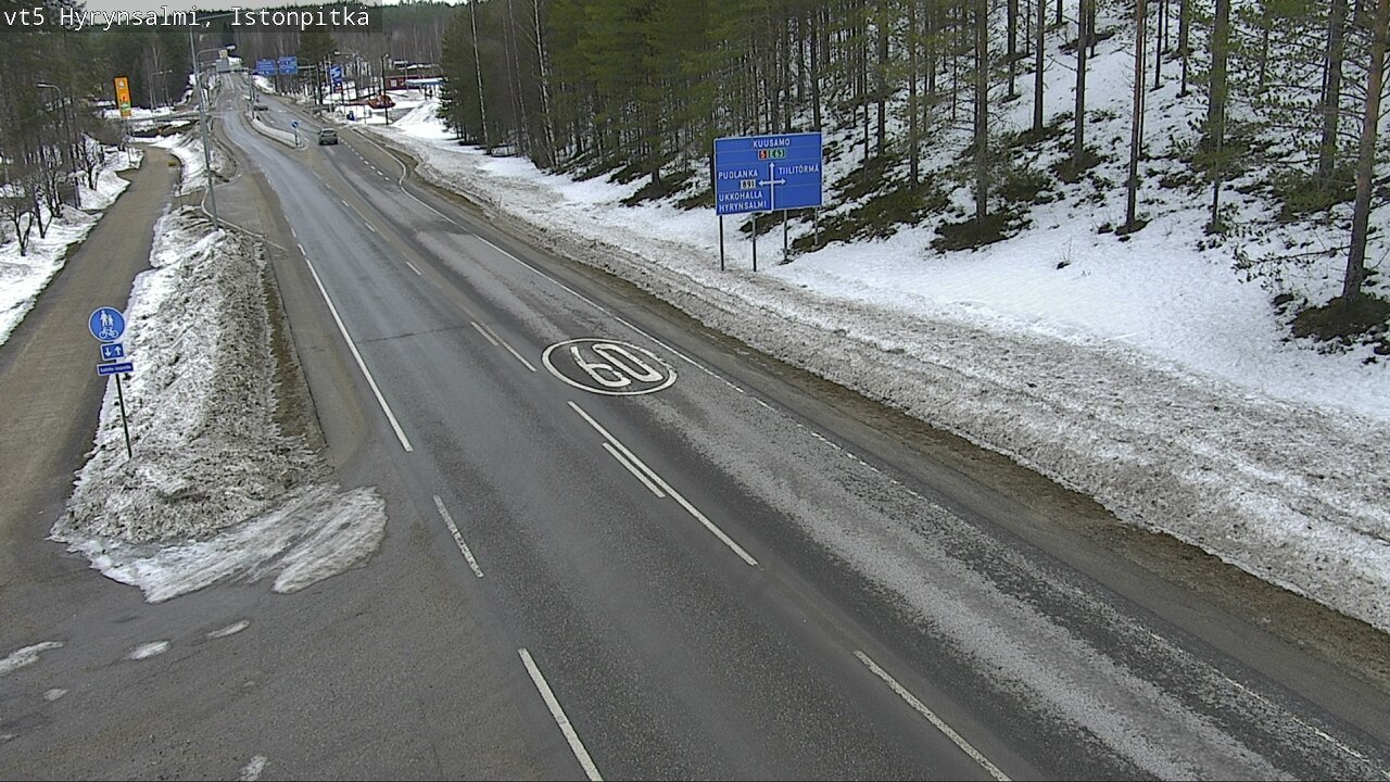 Weather Camera Image Road 5 Hyrynsalmi, Istonpitkä, Hyrynsalmi, Kainuu
