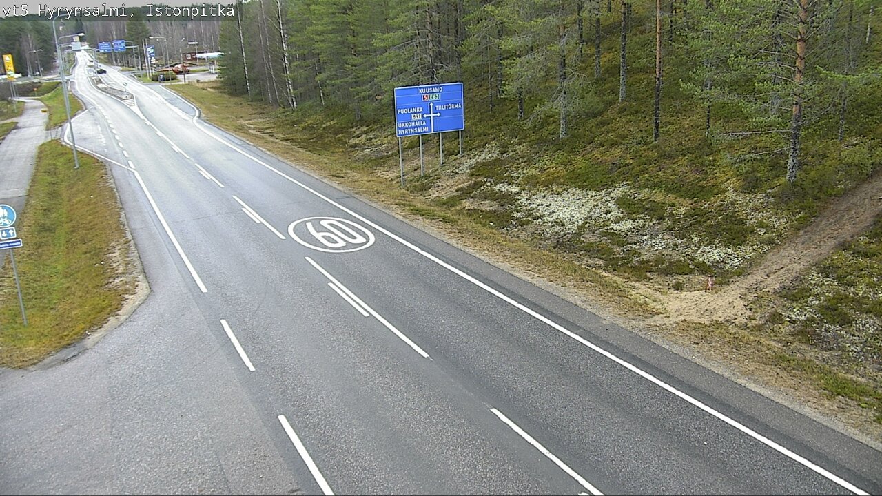 Weather Camera Image Väg 5 Hyrynsalmi, Istonpitkä, Hyrynsalmi, Kainuu