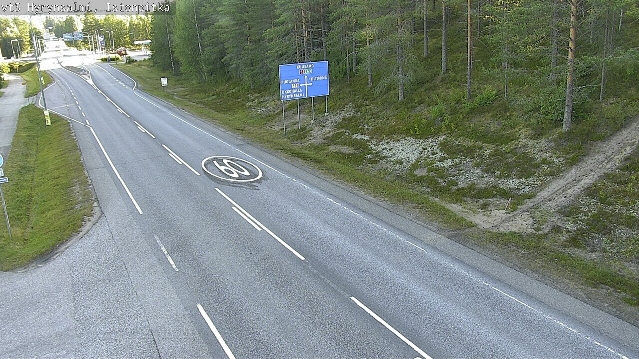 Weather Camera Image Road 5 Hyrynsalmi, Istonpitkä, Hyrynsalmi, Kainuu