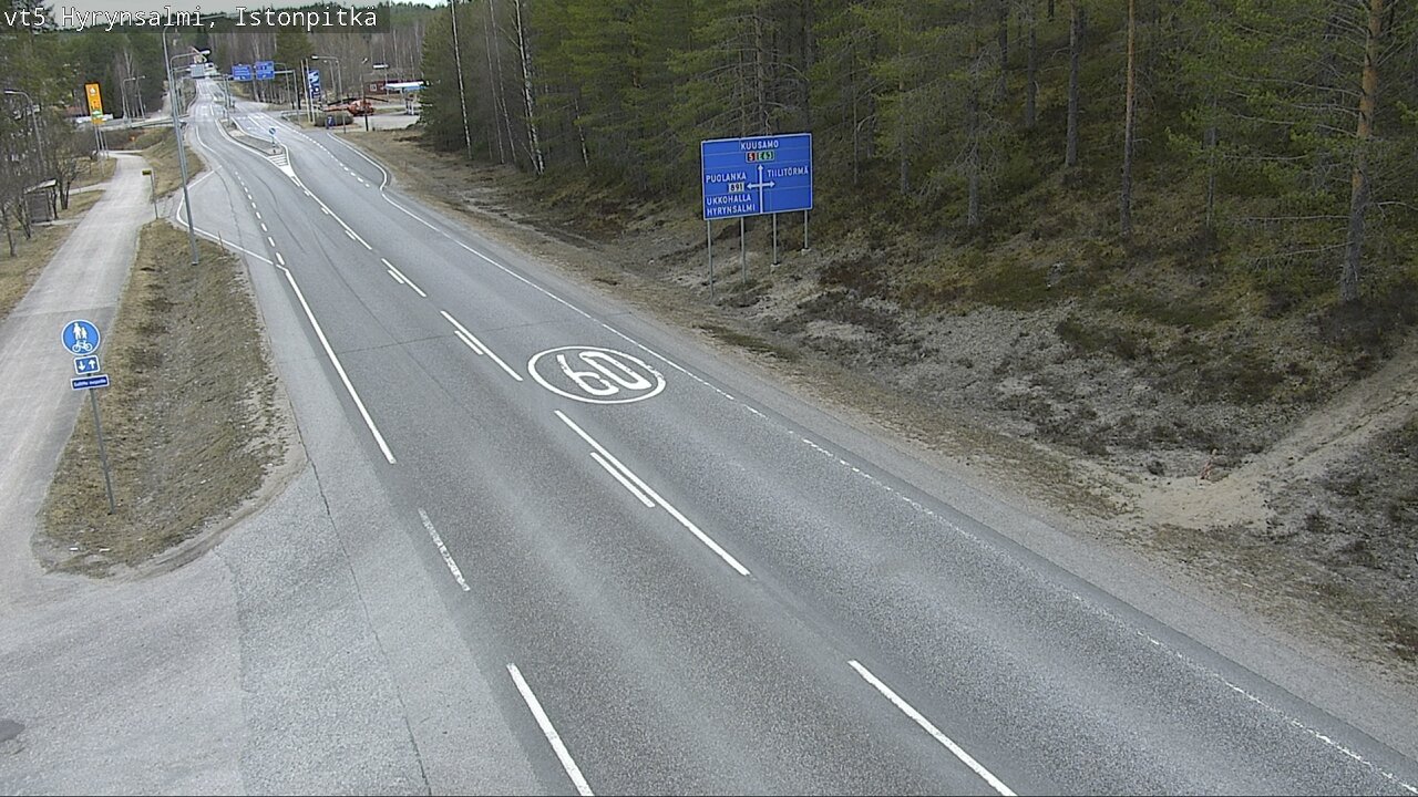 Weather Camera Image Road 5 Hyrynsalmi, Istonpitkä, Hyrynsalmi, Kainuu