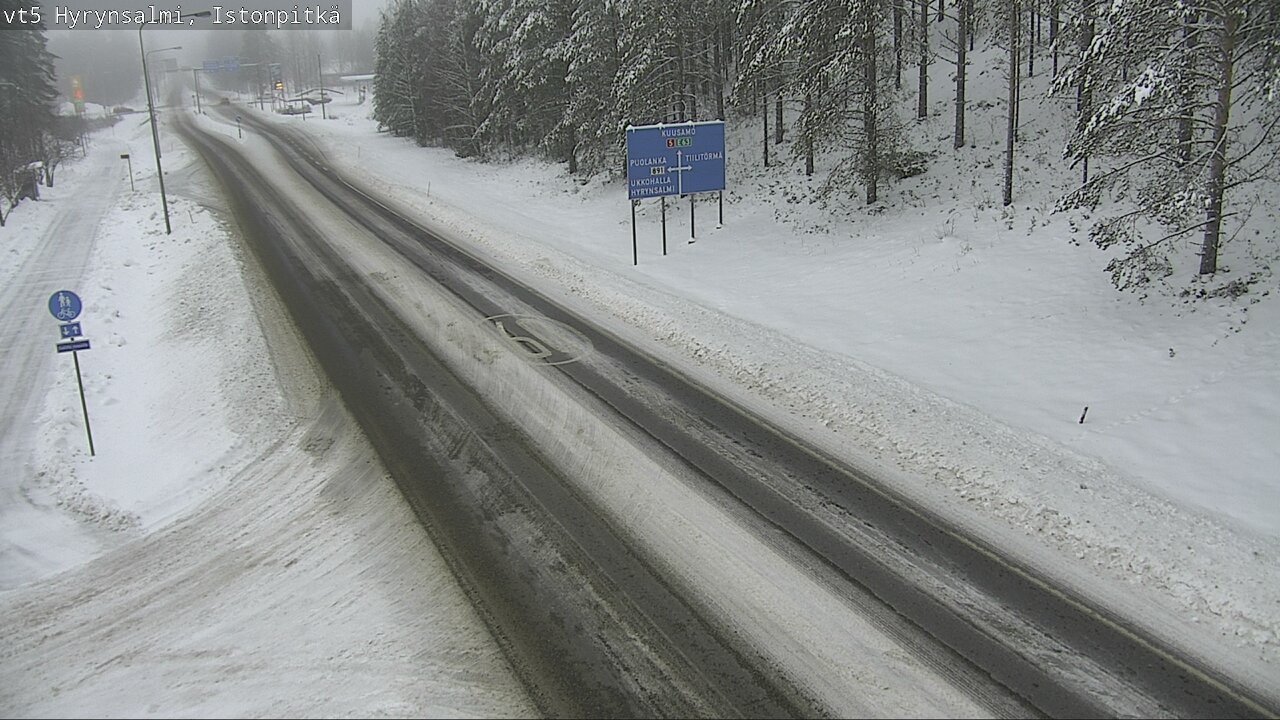 Weather Camera Image Väg 5 Hyrynsalmi, Istonpitkä, Hyrynsalmi, Kainuu