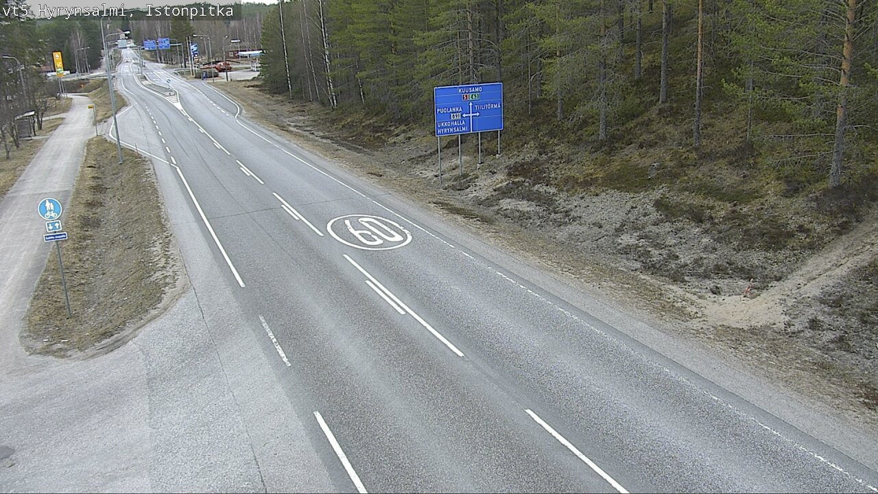 Weather Camera Image Road 5 Hyrynsalmi, Istonpitkä, Hyrynsalmi, Kainuu
