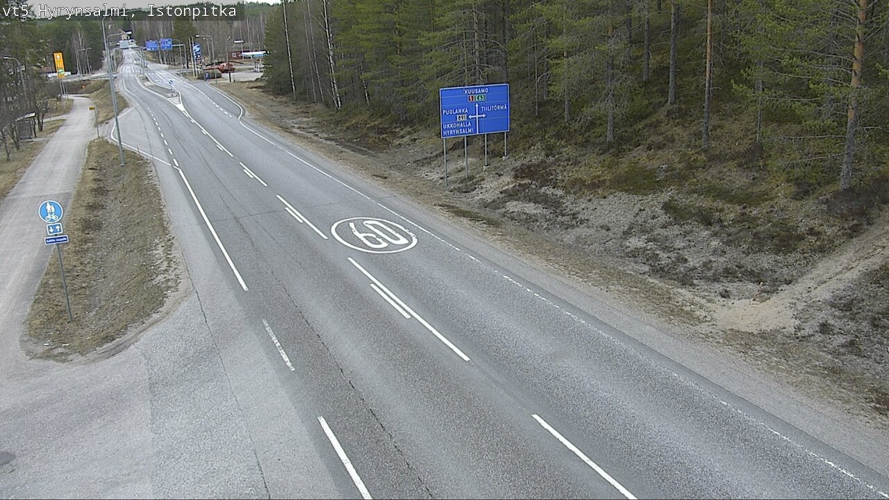 Weather Camera Image Road 5 Hyrynsalmi, Istonpitkä, Hyrynsalmi, Kainuu