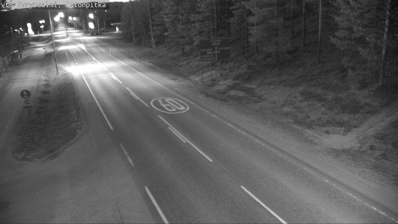 Weather Camera Image Road 5 Hyrynsalmi, Istonpitkä, Hyrynsalmi, Kainuu