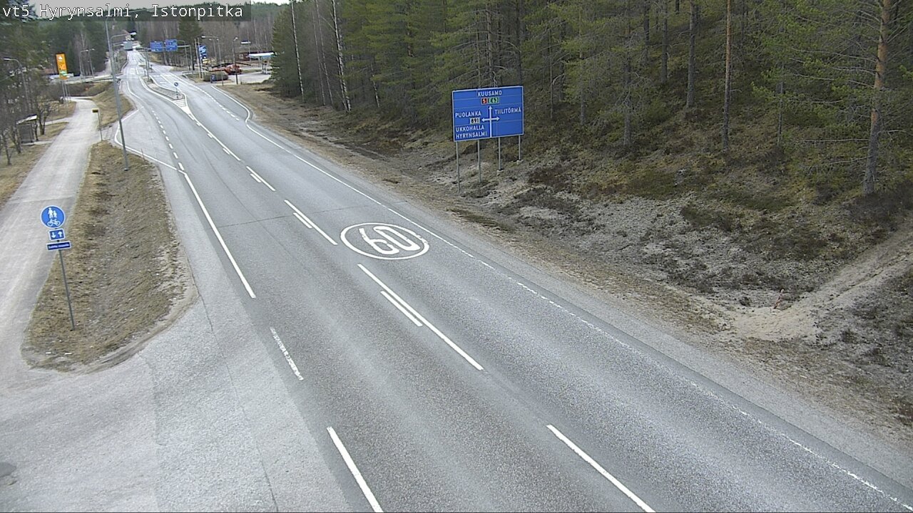 Weather Camera Image Road 5 Hyrynsalmi, Istonpitkä, Hyrynsalmi, Kainuu