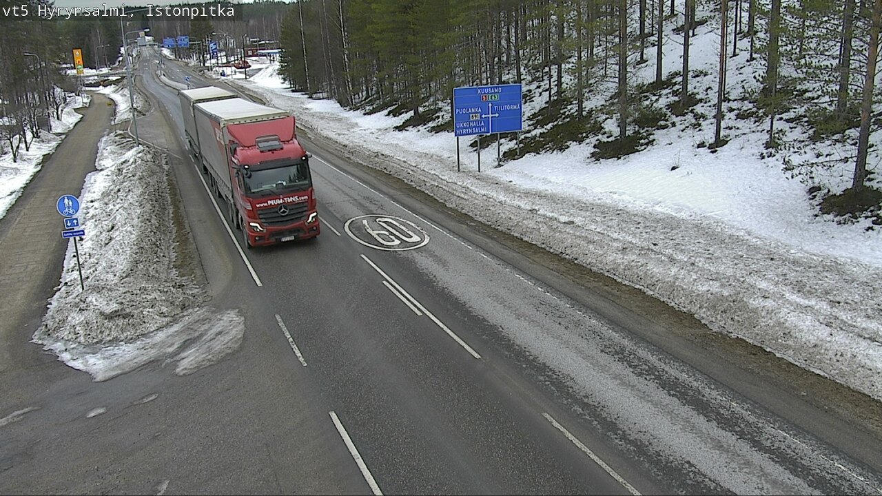 Weather Camera Image Road 5 Hyrynsalmi, Istonpitkä, Hyrynsalmi, Kainuu